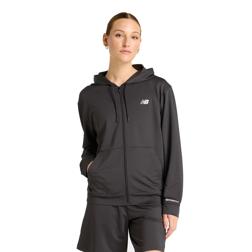 ニューバランス（new balance）（レディース）ライトフレンチテリーフルジップジャケット AWJ51504BLK