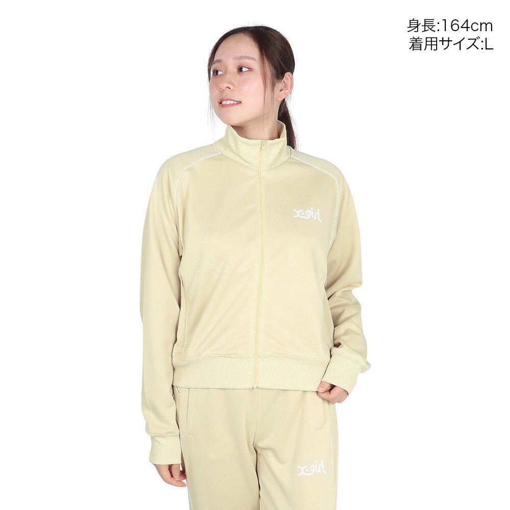 エックスガール（X-gir）（レディース）ショート トラック ジャケット 155251021004-LT YELLOW