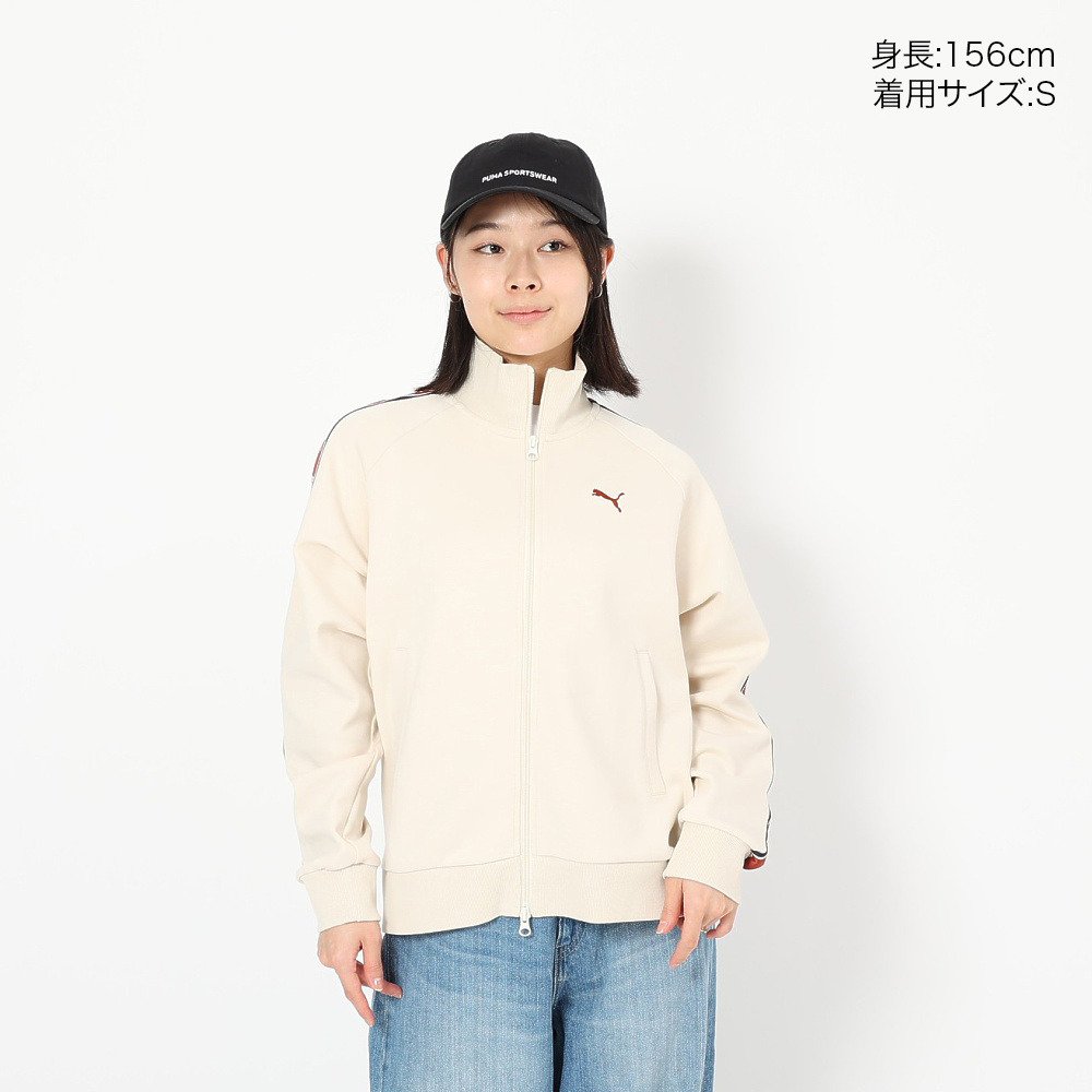 プーマ（PUMA）（レディース）ESS エレベーテッド テープ トラック スウェットジャケット 693757 87 OWHT