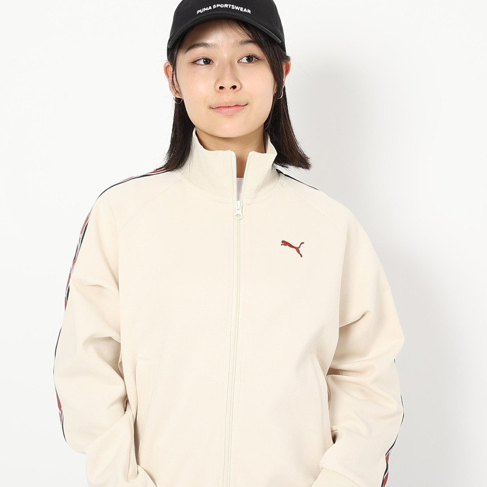 プーマ（PUMA）（レディース）ESS エレベーテッド テープ トラック スウェットジャケット 693757 87 OWHT