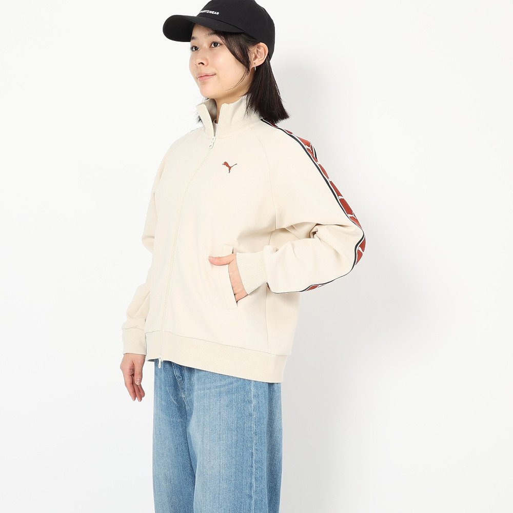プーマ（PUMA）（レディース）ESS エレベーテッド テープ トラック スウェットジャケット 693757 87 OWHT