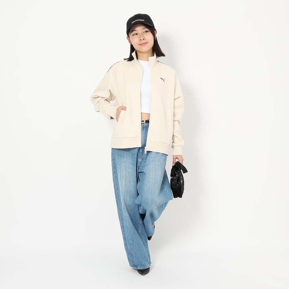プーマ（PUMA）（レディース）ESS エレベーテッド テープ トラック スウェットジャケット 693757 87 OWHT