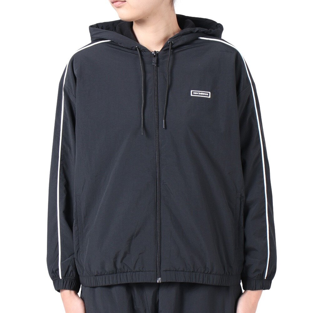ニューバランス（new balance）（レディース）パーカー レディース トリコットウインドジャケット AWJ33514BK