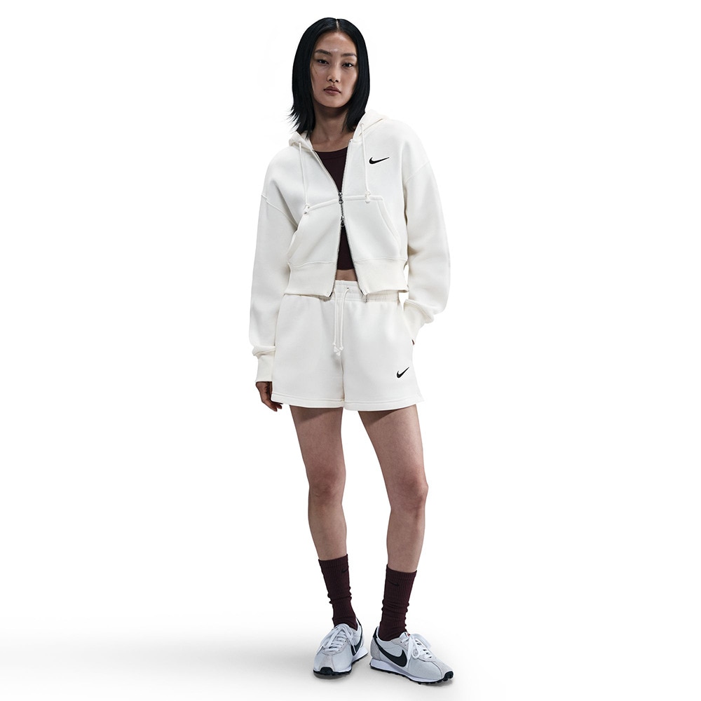 ナイキ（NIKE）（レディース）NSW PHNX クロップ フルジップ フリース 長袖フーディ ルーズ フルジップ クロップ HV2427-133