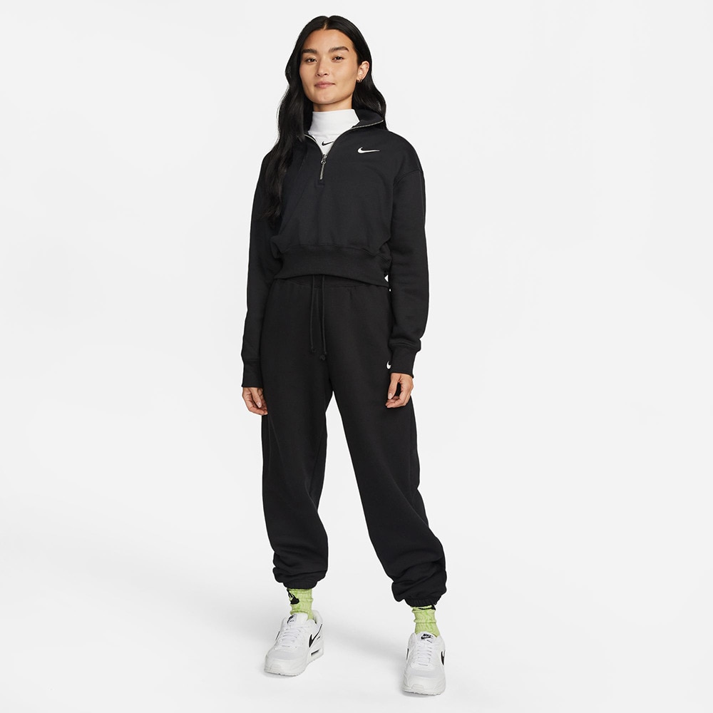 ナイキ（NIKE）（レディース）スポーツウェア フェニックス フリース オーバーサイズド 1/2ジップ クロップ スウェットシャツ DQ5768-010