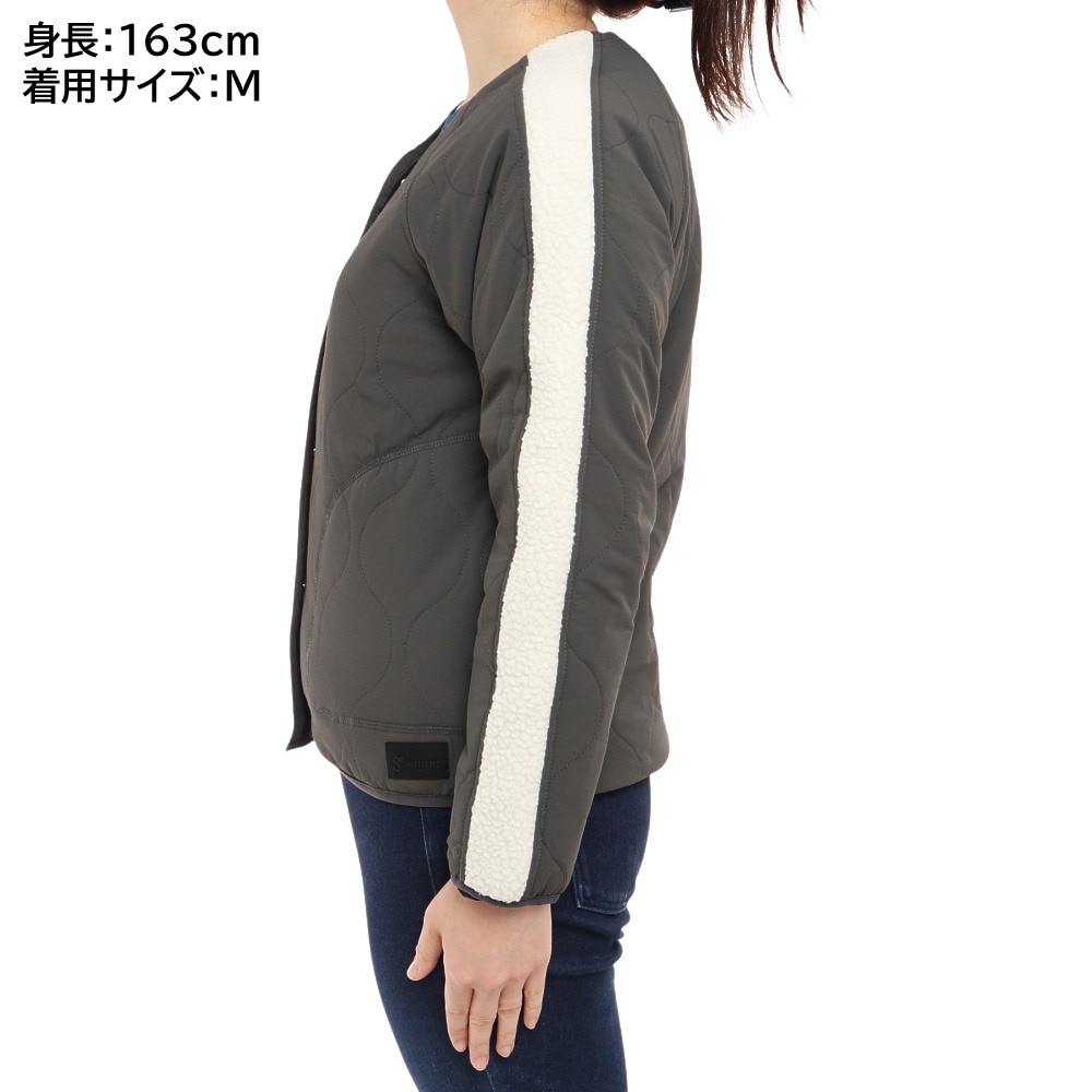 ウィッテム（HUITIEME）（レディース）ノーカラーキルティングジャケット 192-57012-028