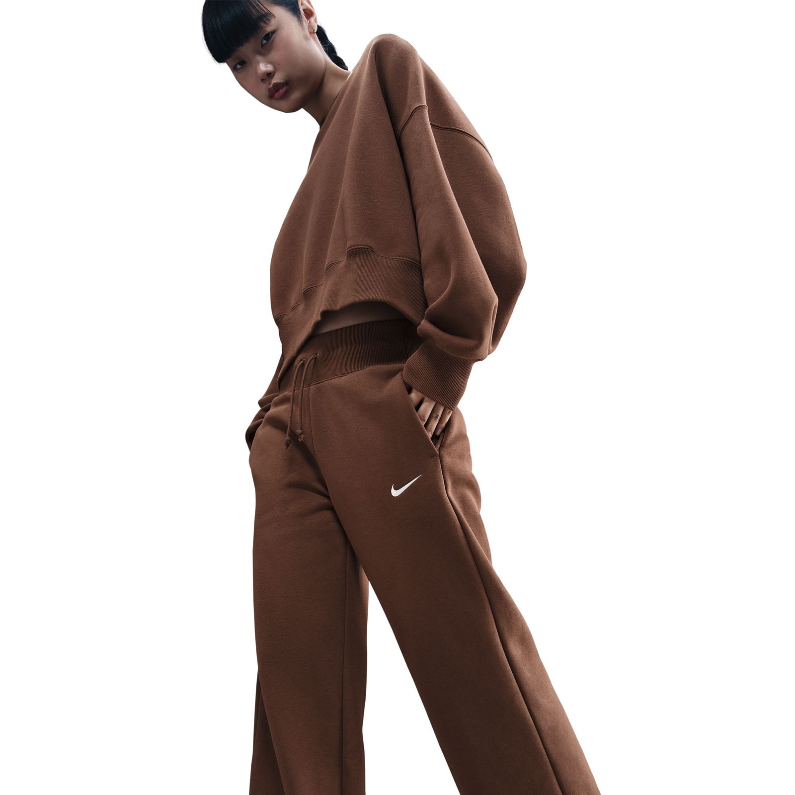 ナイキ（NIKE）（レディース）スポーツウェア フェニックス フリース ハイウエスト ワイドレッグ スウェットパンツ DQ5616-265