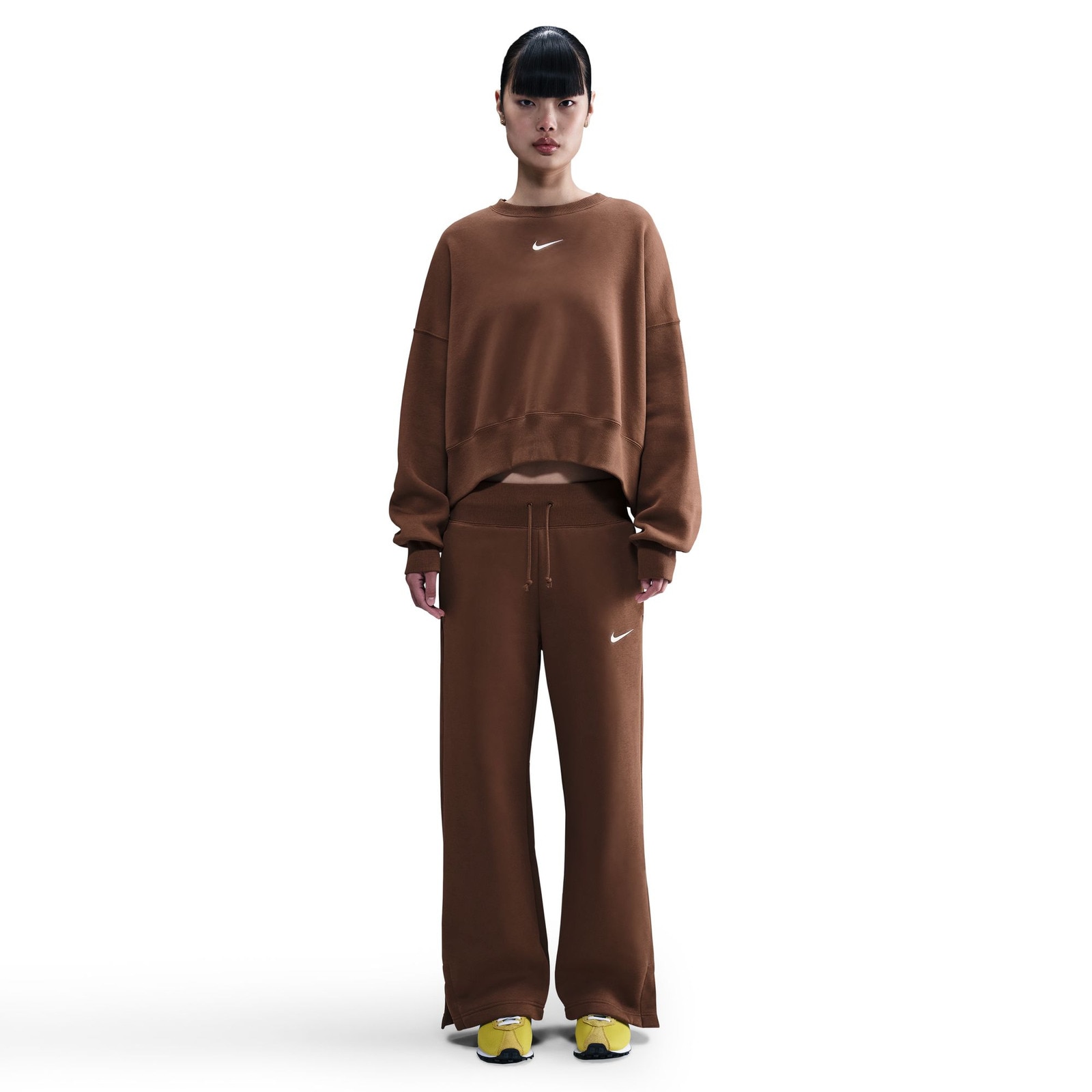 ナイキ（NIKE）（レディース）スポーツウェア フェニックス フリース ハイウエスト ワイドレッグ スウェットパンツ DQ5616-265