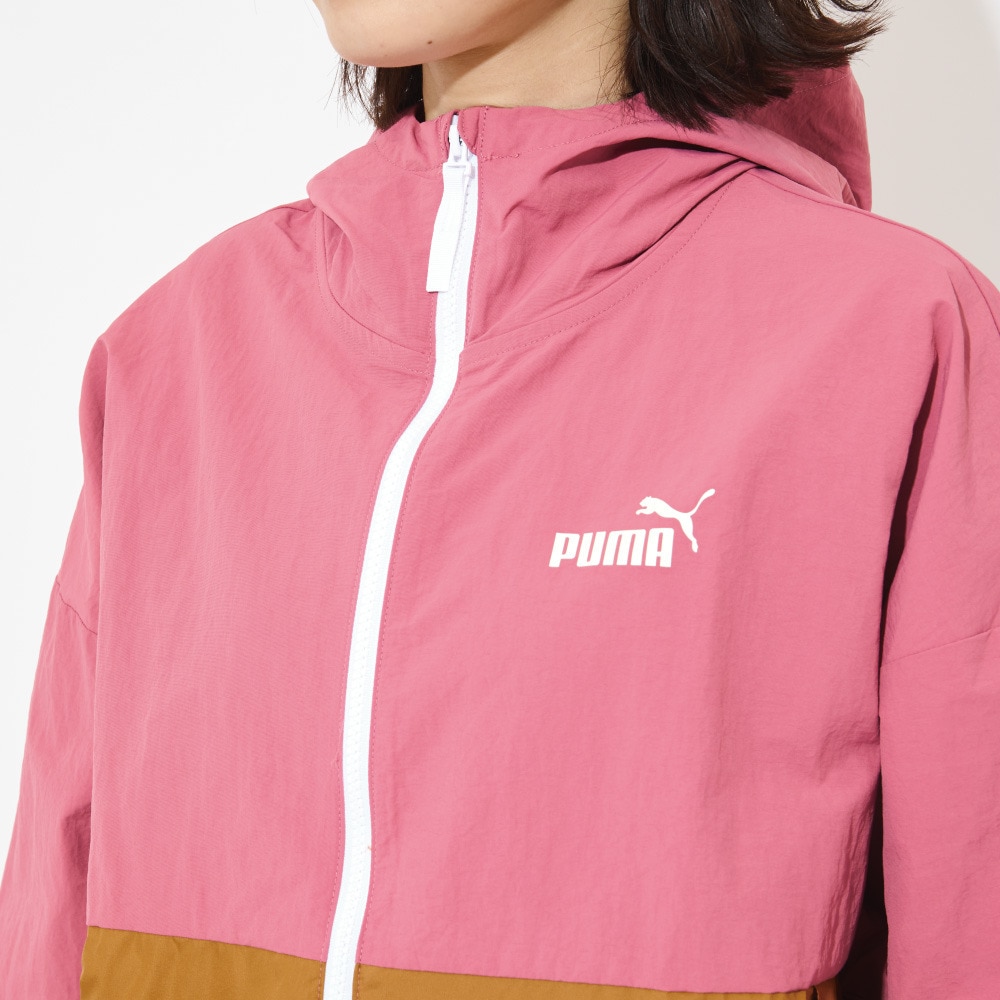 プーマ（PUMA）（レディース）撥水 アウター ウィンドブレーカー カラーブロック 672286 45 PNK