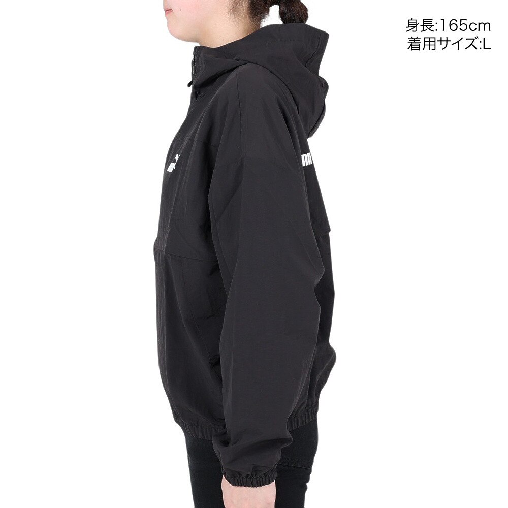 プーマ（PUMA）（レディース）リラックス フーデッド ウィンドブレーカー 678351 01 BLK