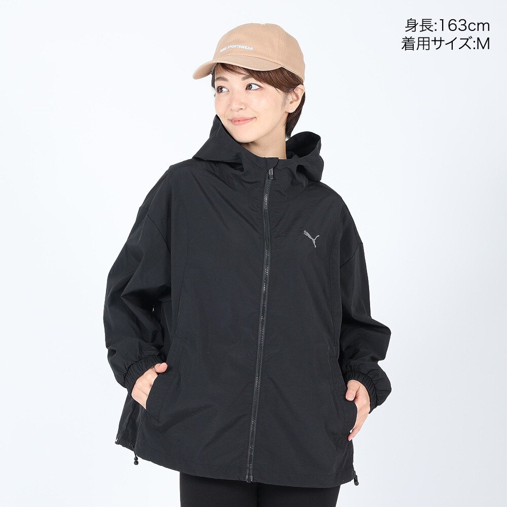 プーマ（PUMA）（レディース）ウィンドブレーカー NON LINED ウーブン ジャケット 674932 01 BLK 撥水 黒 ブラック
