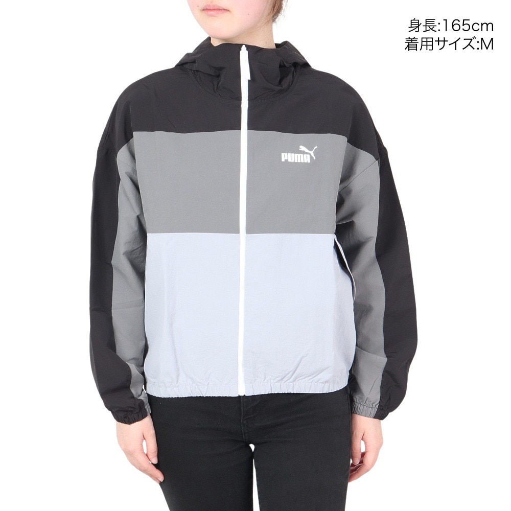 プーマ（PUMA）（レディース）ウインドブレーカージャケット リラックス フーデッド 678351 52 BLK