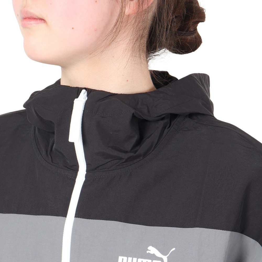 プーマ（PUMA）（レディース）ウインドブレーカージャケット リラックス フーデッド 678351 52 BLK