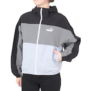 (レディース)ウインドブレーカージャケット リラックス フーデッド 678351 52 BLK