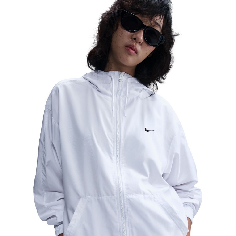 ナイキ（NIKE）（レディース）クラシック ウーブン ルーズ UV プロテクション フーデッドジャケット FV6299-100