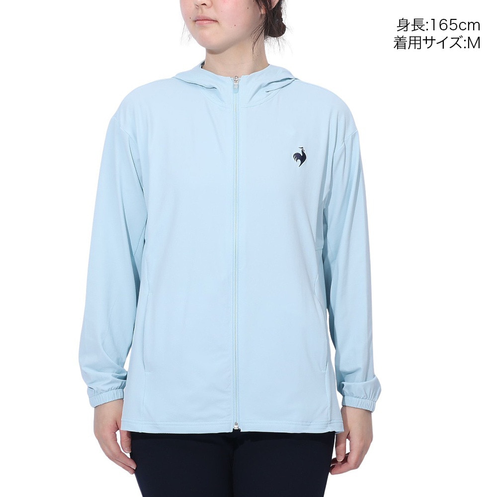 ルコックスポルティフ（lecoqsportif）（レディース）接触冷感UVシャツパーカー LT5SSW20L BL00