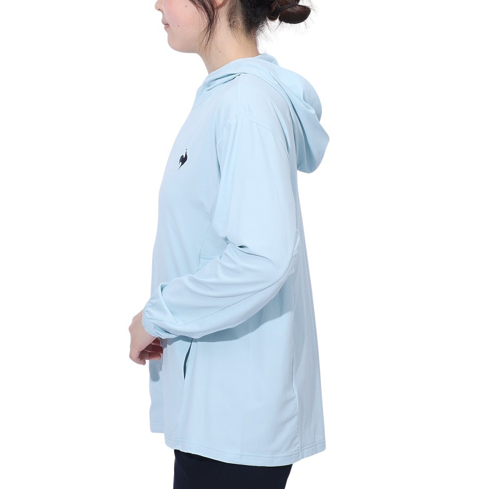 ルコックスポルティフ（lecoqsportif）（レディース）接触冷感UVシャツパーカー LT5SSW20L BL00