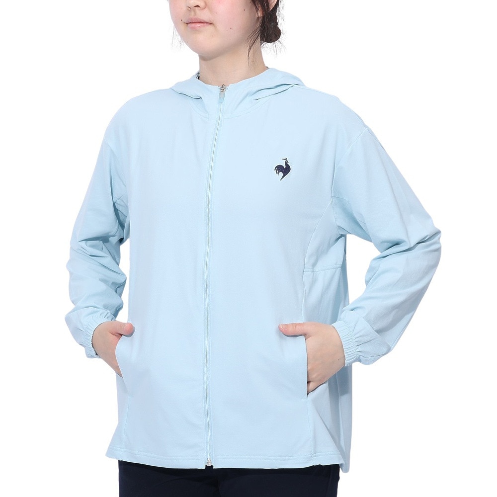 ルコックスポルティフ（lecoqsportif）（レディース）接触冷感UVシャツパーカー LT5SSW20L BL00