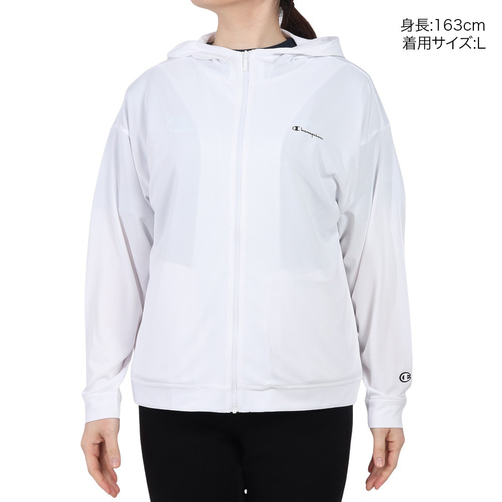 チャンピオン（CHAMPION）（レディース）C VAPOR ジップフーデッドシャツ CW-BS401 010