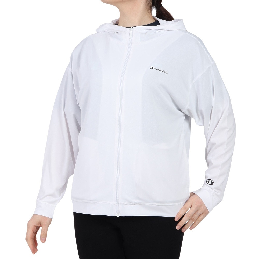 チャンピオン（CHAMPION）（レディース）C VAPOR ジップフーデッドシャツ CW-BS401 010