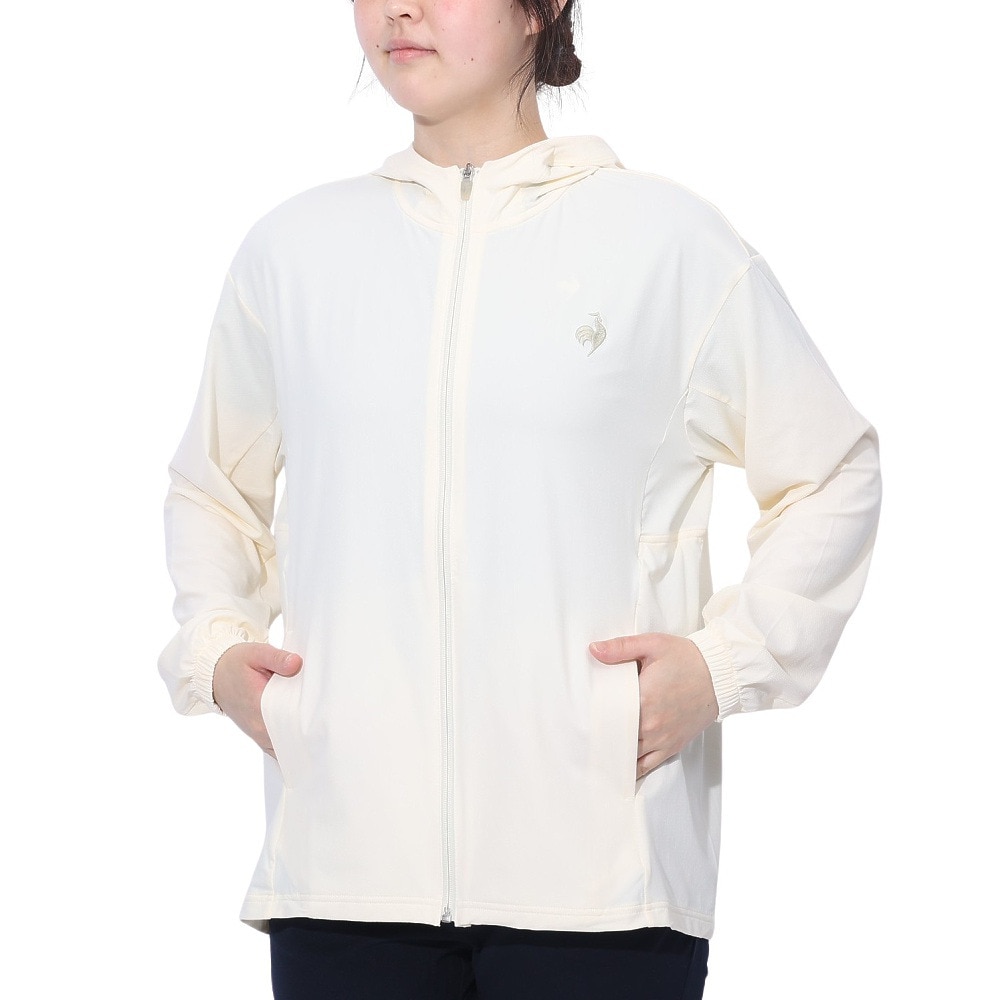 ルコックスポルティフ（lecoqsportif）（レディース）接触冷感UVシャツパーカー LT5SSW20L WH01