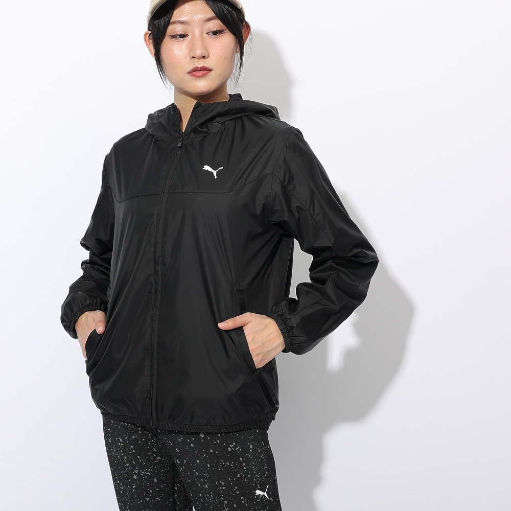 プーマ（PUMA）（レディース）ESS レギュラー メッシュライニング ウィンドブレーカー ジャケット 687732 01 BLK
