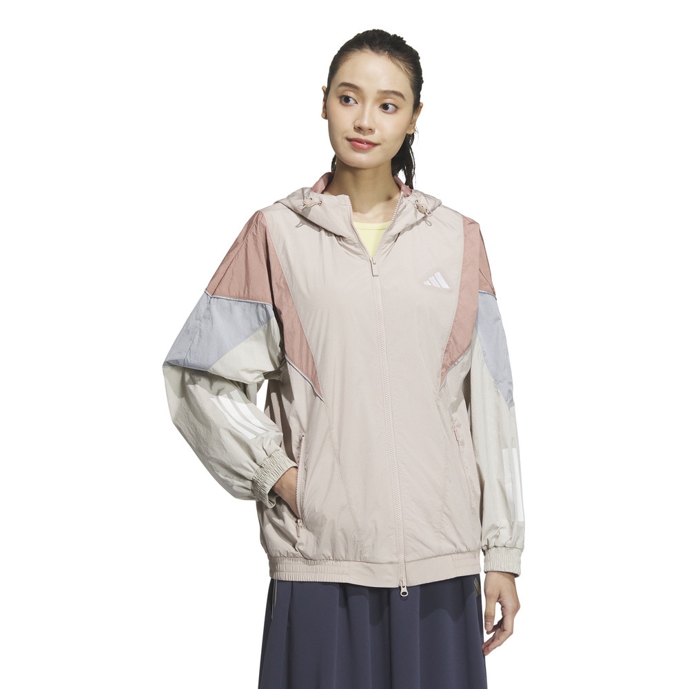 アディダス（adidas）（レディース）BYS スリーストライプス ウーブン 軽量ジャケット KRC74-JL5106