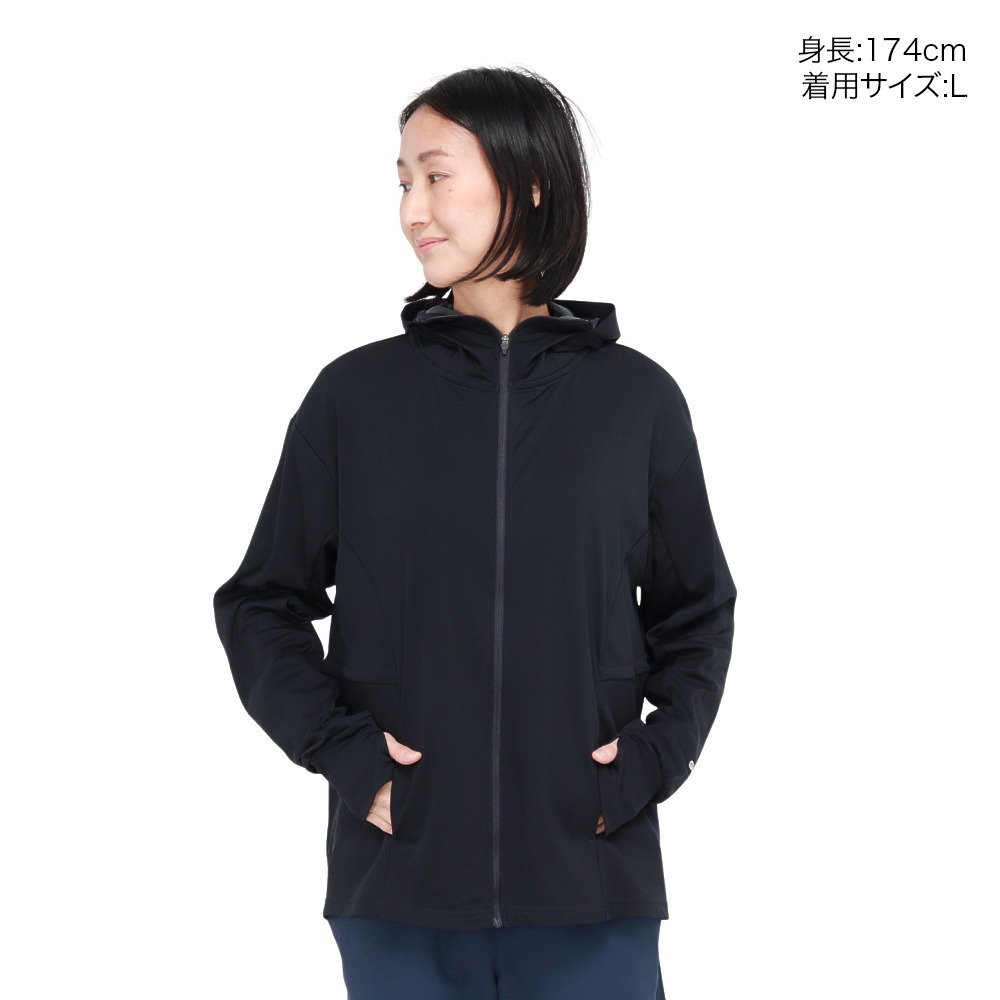 ジローム（GIRAUDM）（レディース）ドライプラスクール シャインブロックUV LTZIP ジャケット SW6S0022-TR861-GRSD NVY
