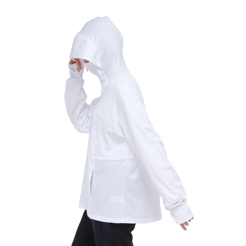 ジローム（GIRAUDM）（レディース）ドライプラスクール シャインブロックUV LTZIP ジャケット SW6S0022-TR861-GRSD WHT