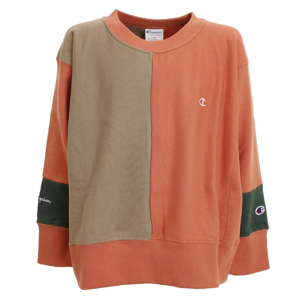 キッズ リバースウィーブワイドクルーネックスウェットシャツ CS6736 ORG
