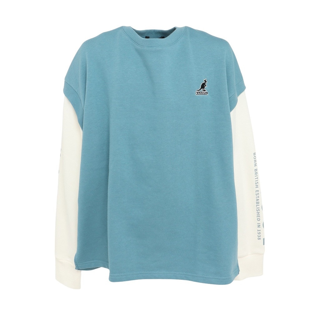 カンゴール（KANGOL）（キッズ）フェイクレイヤード トレーナー 887442 SAX