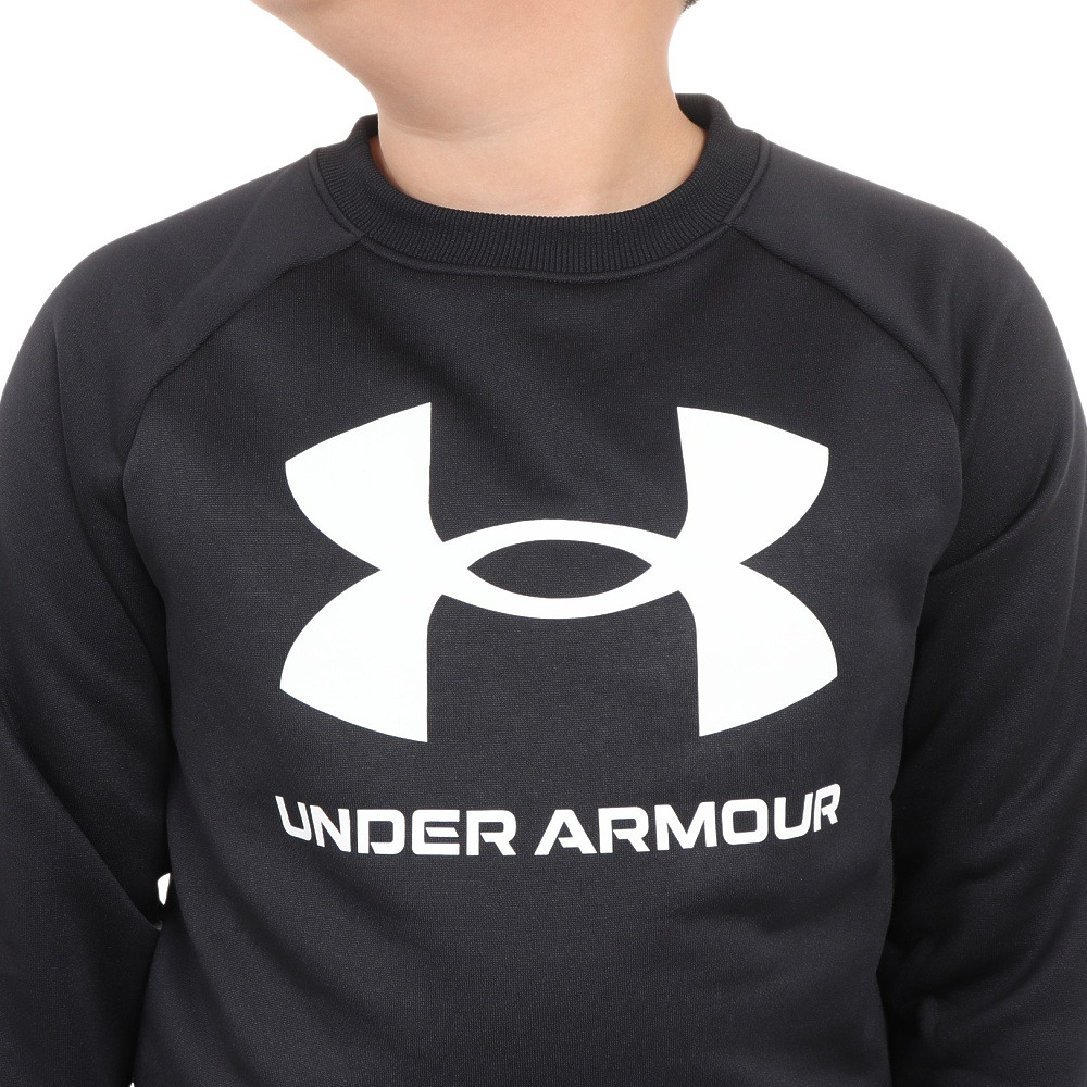 アンダーアーマー（UNDER ARMOUR）（キッズ）長袖Tシャツ キッズ  テック テリー ロゴ クルー 1381171 001
