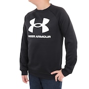 アンダーアーマー（UNDER ARMOUR）（キッズ）長袖Tシャツ キッズ  テック テリー ロゴ クルー 1381171 001