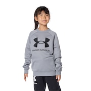 アンダーアーマー（UNDER ARMOUR）（キッズ）長袖Tシャツ キッズ テック テリー ロゴ クルー 1381171 035