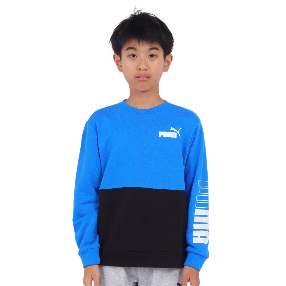 プーマ（PUMA）（キッズ）トレーナー キッズ  PUMA POWER クルースウェット TR 677721 47 BLBK