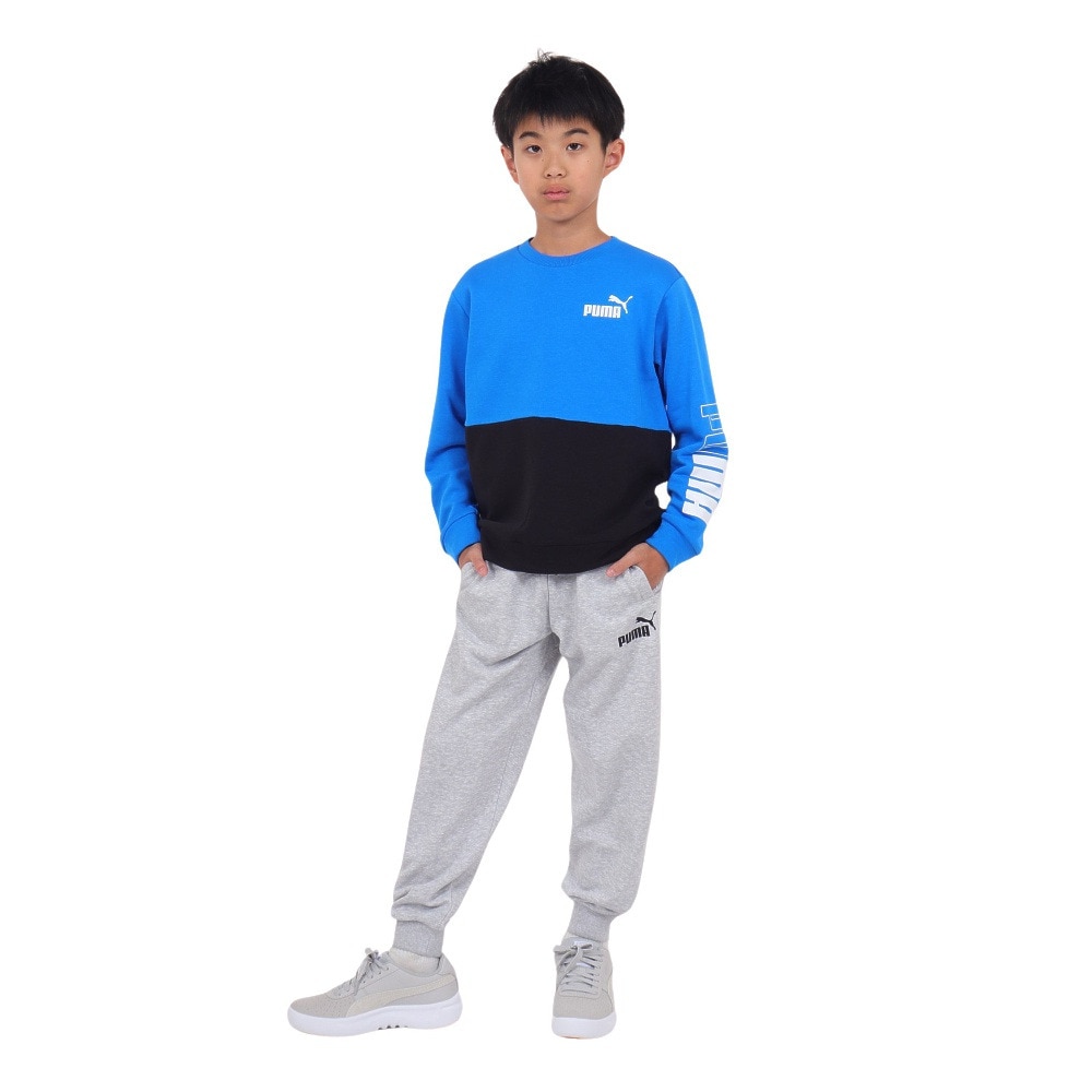 プーマ（PUMA）（キッズ）トレーナー キッズ  PUMA POWER クルースウェット TR 677721 47 BLBK
