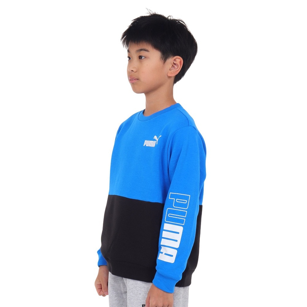 プーマ（PUMA）（キッズ）トレーナー キッズ  PUMA POWER クルースウェット TR 677721 47 BLBK