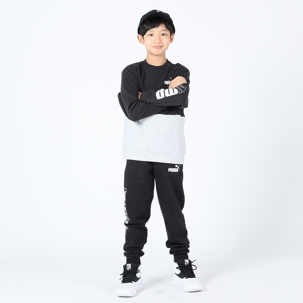 プーマ（PUMA）（キッズ）トレーナー キッズ  PUMA POWER クルースウェット TR 677721 51 BKWT