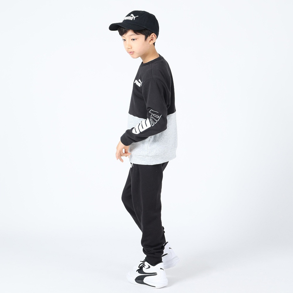 プーマ（PUMA）（キッズ）トレーナー キッズ  PUMA POWER クルースウェット TR 677721 51 BKWT