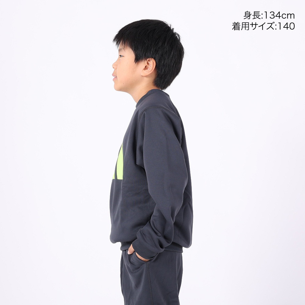 アディダス（キッズ）ジュニア トレイン エッセンシャルズ ウォーム ロゴ ルーズフィット スウェットシャツ IKS29-IK4645