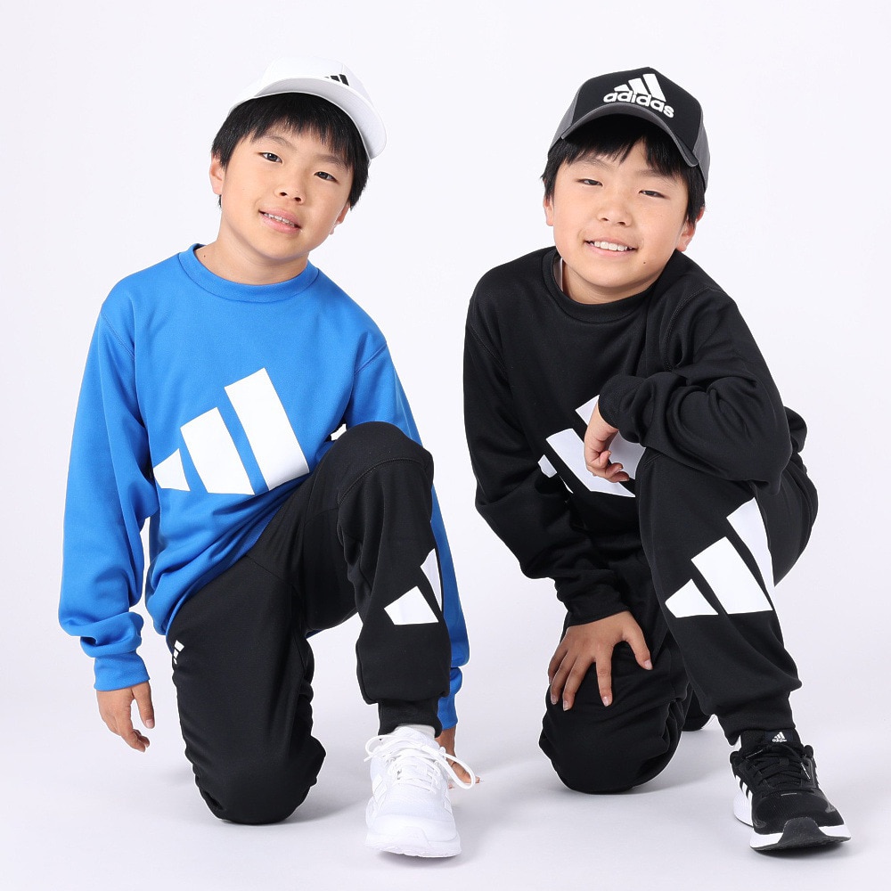 アディダス（adidas）（キッズ）ジュニア トレイン エッセンシャルズ ウォーム ロゴ ルーズフィット スウェットシャツ IKS29-IK4646