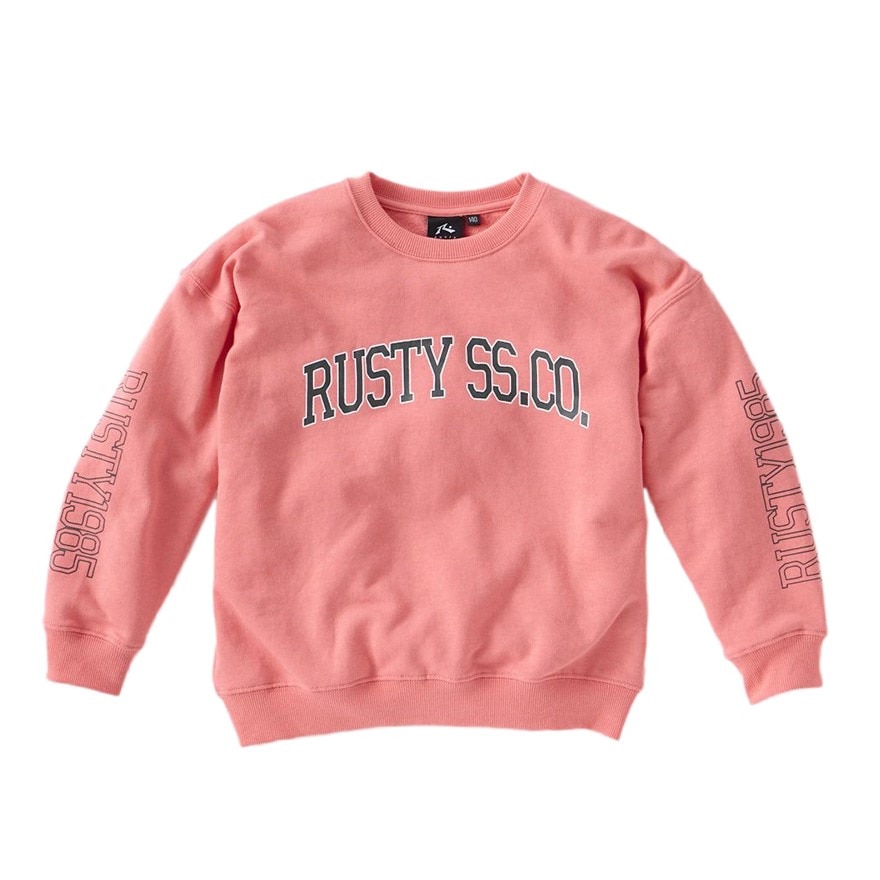 ラスティ（RUSTY）（キッズ）キッズ ロゴスウェット 982011PNK