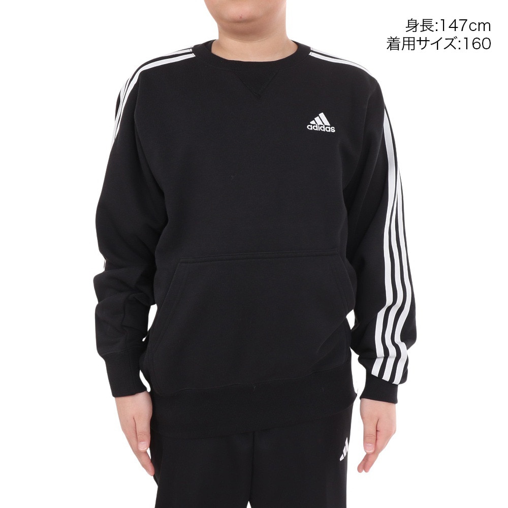 アディダス（adidas）（キッズ）キッズ エッセンシャルズ プラス ルーズフィット スリーストライプス フレンチテリー スウェットシャツ KWF33-JE1713