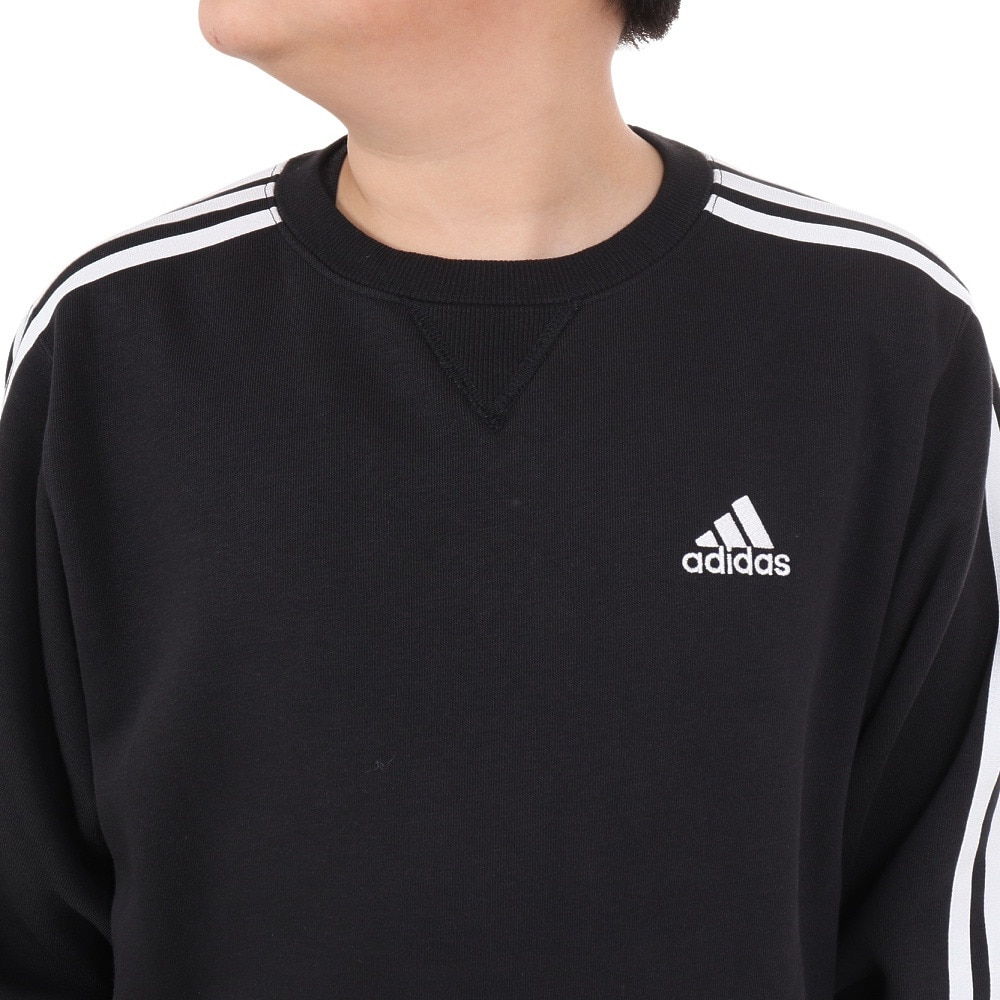 アディダス（adidas）（キッズ）キッズ エッセンシャルズ プラス ルーズフィット スリーストライプス フレンチテリー スウェットシャツ KWF33-JE1713