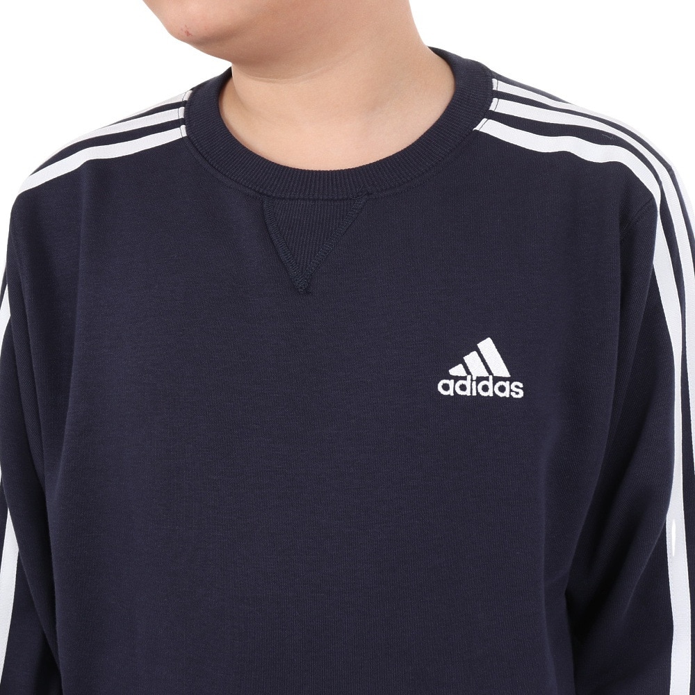 アディダス（adidas）（キッズ）キッズ エッセンシャルズ プラス ルーズフィット スリーストライプス フレンチテリー スウェットシャツ KWF33-JE1714