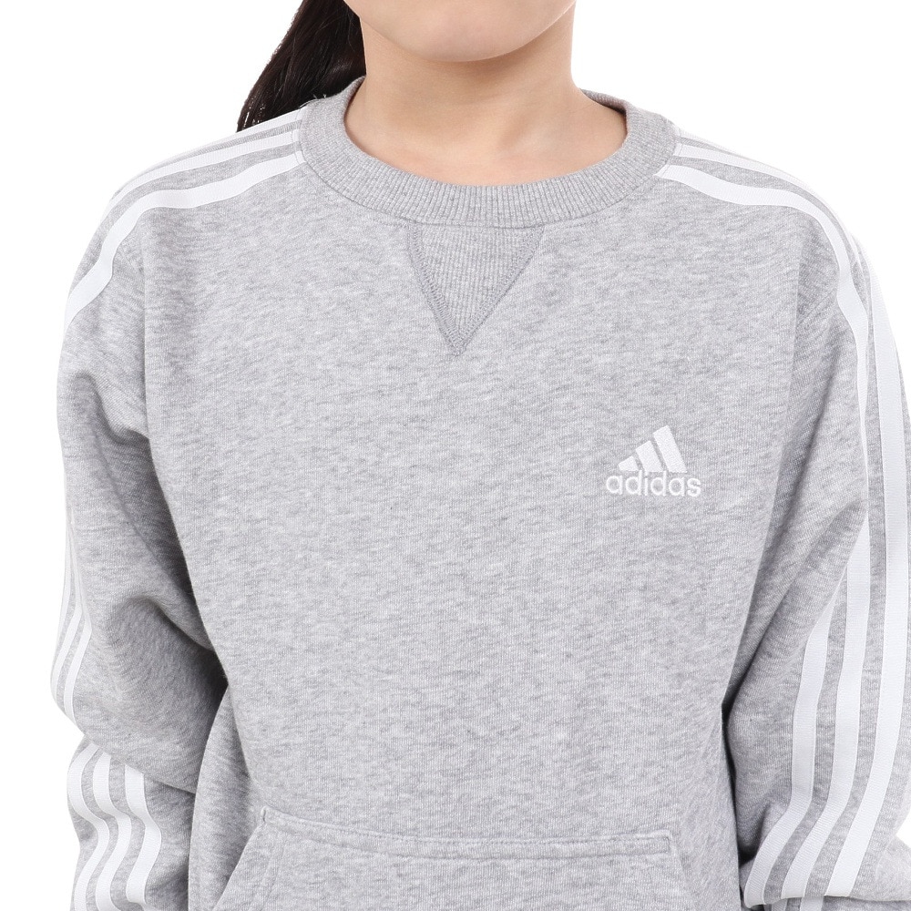 アディダス（adidas）（キッズ）キッズ エッセンシャルズ プラス ルーズフィット スリーストライプス フレンチテリー スウェットシャツ KWF33-JE1715