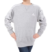 アディダス（adidas）（キッズ）キッズ エッセンシャルズ プラス ルーズフィット スリーストライプス フレンチテリー スウェットシャツ KWF33-JE1715