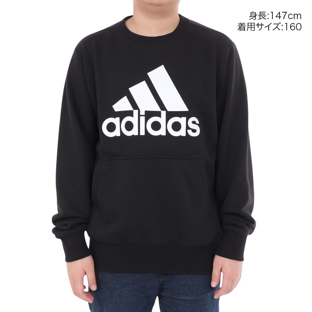 アディダス（adidas）（キッズ）ジュニア エッセンシャルズ プラス ビッグロゴ クルーネックスウェット KWF35-JE1725
