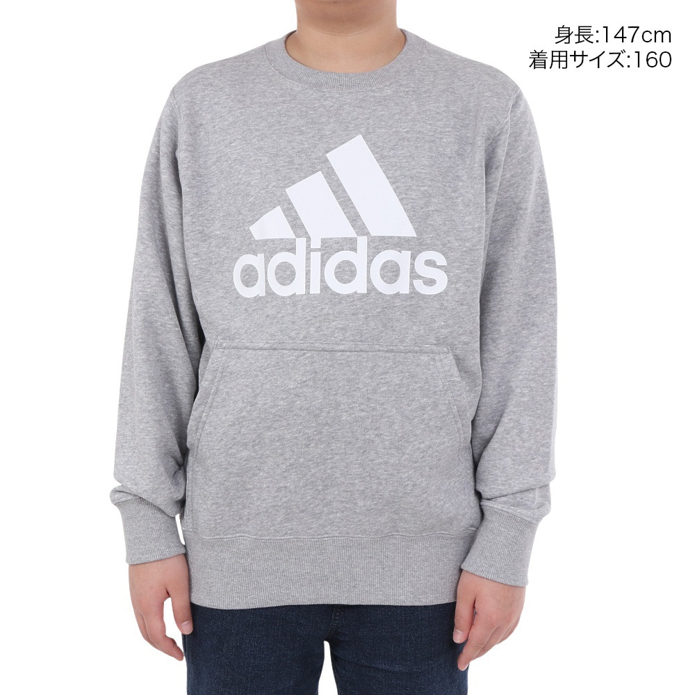 アディダス（adidas）（キッズ）ジュニア エッセンシャルズ プラス ビッグロゴ クルーネックスウェット KWF35-JE1727