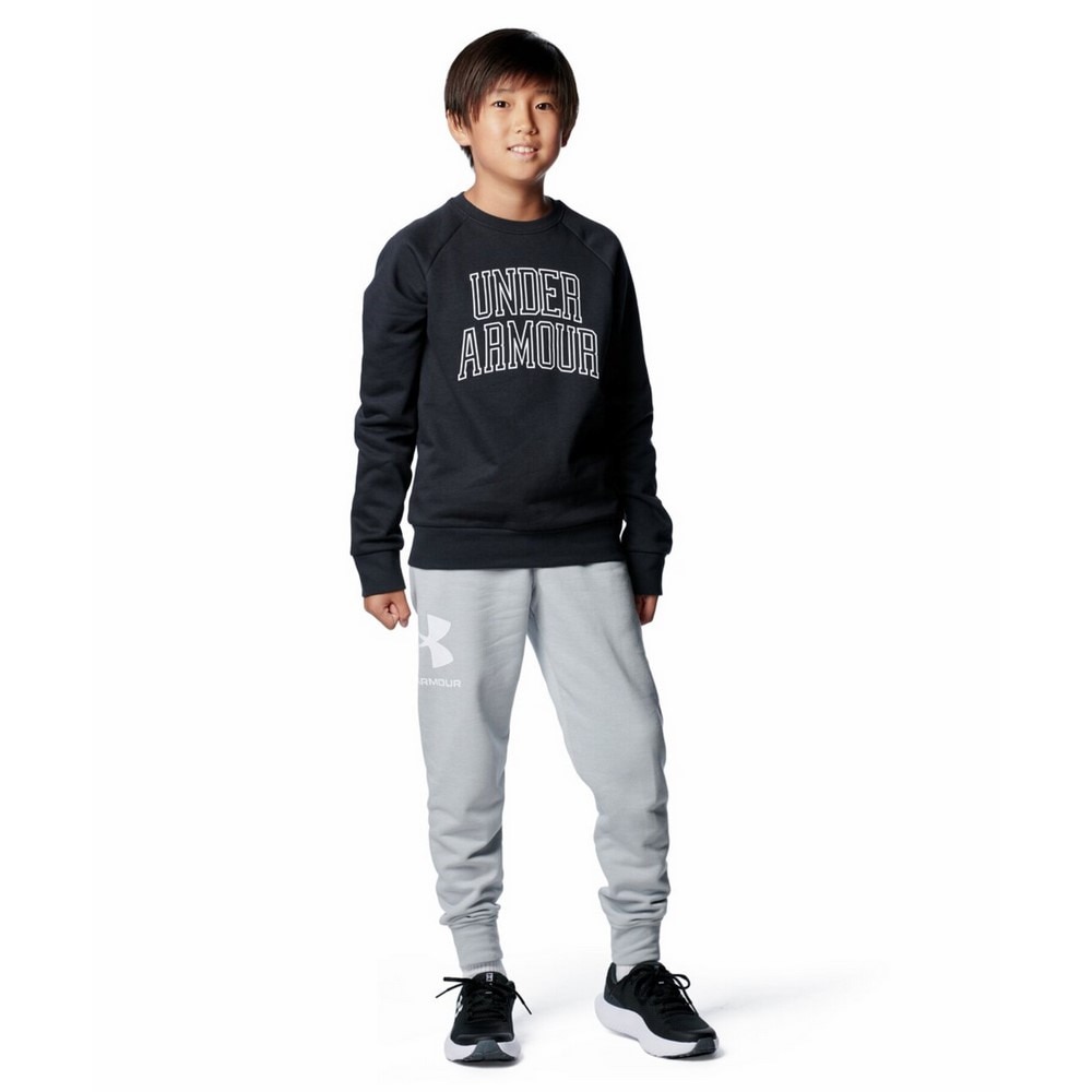 アンダーアーマー（UNDER ARMOUR）（キッズ）ライバルフリース カレッジ クルーネック スウェットシャツ 6000886 001
